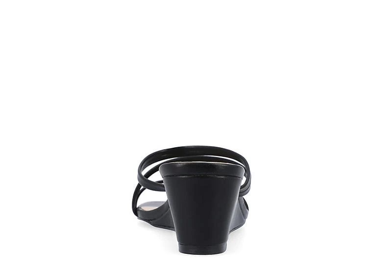 Journee Collection Womens Takarah Wedge Slip On Sandal - Black 7 Journee Collection Womens Takarah Wedge Slip On Sandal - Black - Image 5