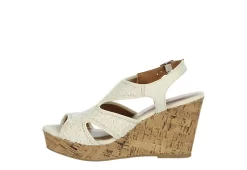 Jellypop Womens Lisbon Wedge Sandal - Natural -Shoe Shop US 01 203922 03