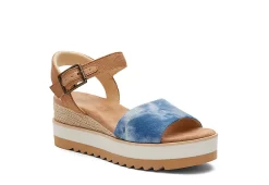 Toms Womens Diana Wedge Sandal - Denim
