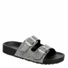 Madden Girl Womens Teddy Footbed Slide Sandal - Black