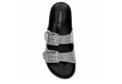 Madden Girl Womens Teddy Footbed Slide Sandal - Black -Shoe Shop US 01 250030 05
