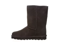 Bearpaw Womens Elle Short Wide Calf Fur Boot - Chocolate -Shoe Shop US 01 300300 02