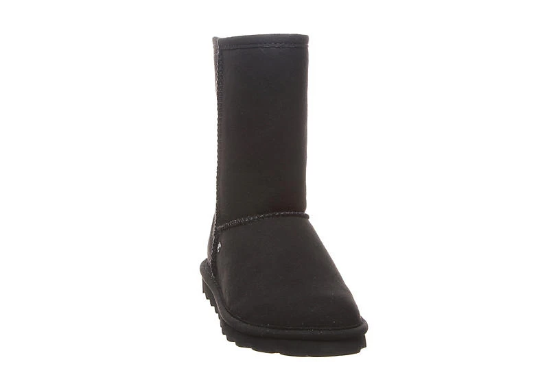 Bearpaw Womens Elle Short Vegan Fur Boot - Black 5 Bearpaw Womens Elle Short Vegan Fur Boot - Black - Image 3
