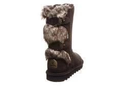 Bearpaw Womens Eloise Wide Calf Fur Boot - Chocolate -Shoe Shop US 01 300746 04