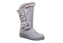 Bearpaw Womens Genevieve Fur Boot - Grey