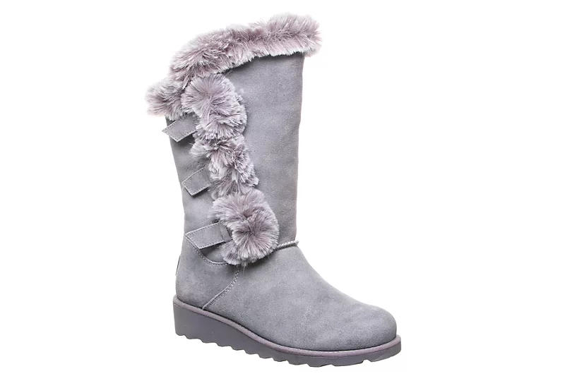 Bearpaw Womens Genevieve Fur Boot - Grey 3 Bearpaw Womens Genevieve Fur Boot - Grey
