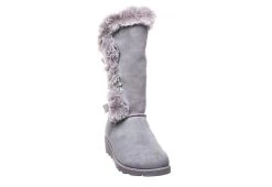Bearpaw Womens Genevieve Fur Boot - Grey 11 Bearpaw Womens Genevieve Fur Boot - Grey -Shoe Shop US 01 300752 02