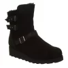 Bearpaw Womens Lucy Fur Wedge Boot - Black -Shoe Shop US 01 300778 00