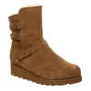 Bearpaw Womens Lucy Fur Wedge Boot - Tan -Shoe Shop US 01 300779 00