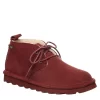 Bearpaw Womens Skye Lace-up Fur Boot - Dark Red -Shoe Shop US 01 300814 00