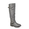 Journee Collection Womens Spokane Extra Wide Calf Tall Boot - Dark Grey