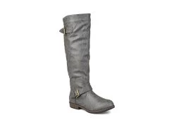 Journee Collection Womens Spokane Extra Wide Calf Tall Boot - Dark Grey