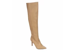 Xappeal Womens Miranda Wide Calf Over The Knee Boot - Latte