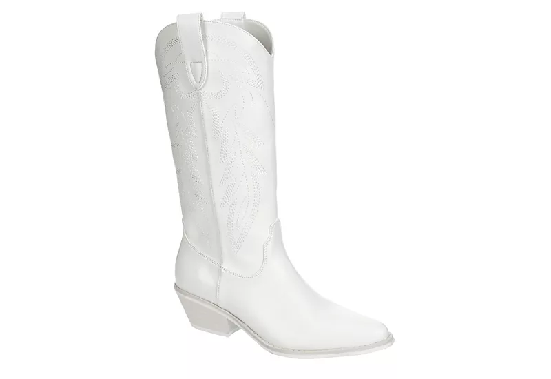 Madden Girl Womens Redford Western Boot - White 3 Madden Girl Womens Redford Western Boot - White