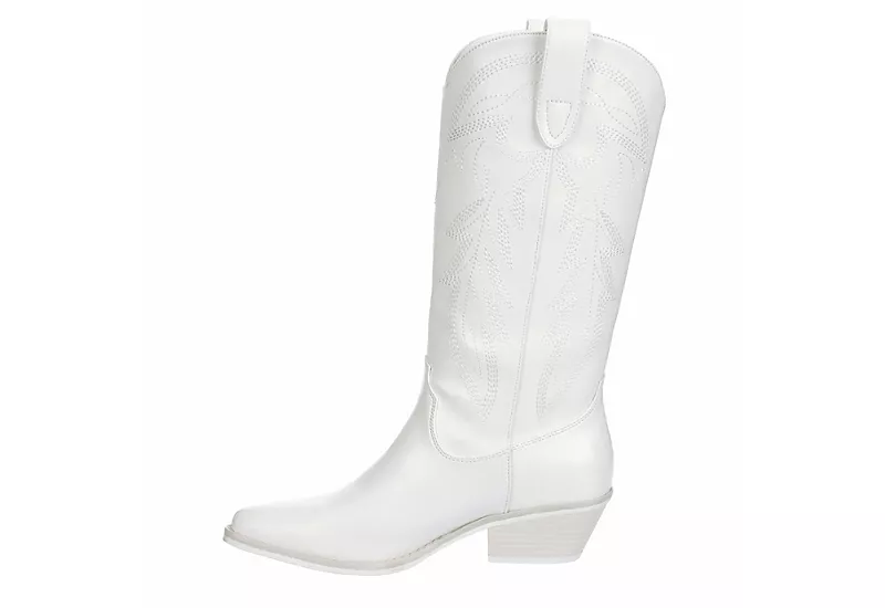 Madden Girl Womens Redford Western Boot - White 6 Madden Girl Womens Redford Western Boot - White - Image 4