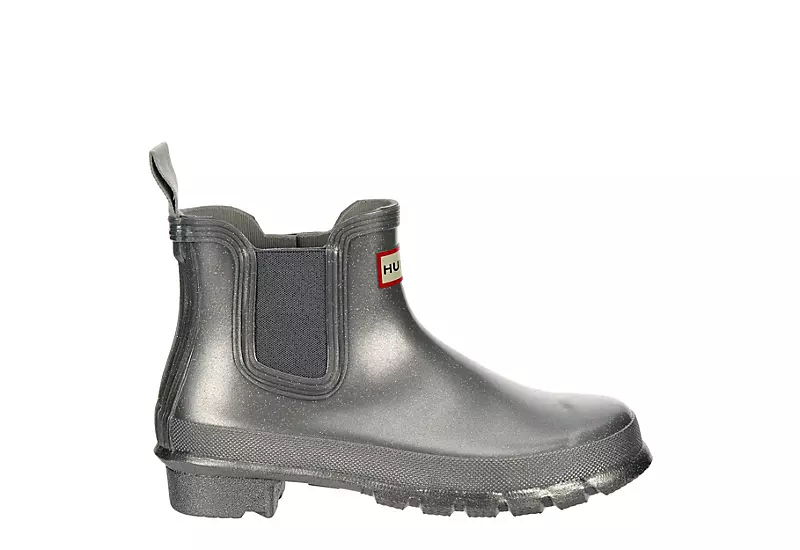 Hunter Boots Llc Womens Original Chelsea Cosmic Rain Boot - Silver 4 Hunter Boots Llc Womens Original Chelsea Cosmic Rain Boot - Silver - Image 2