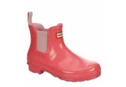 Hunter Boots Llc Womens Original Chelsea Gloss Rain Boot - Pink