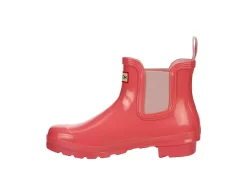 Hunter Boots Llc Womens Original Chelsea Gloss Rain Boot - Pink -Shoe Shop US 01 302441 03