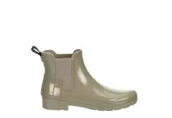 Hunter Boots Llc Womens Original Refined Chelsea Gloss Rain Boot - Taupe -Shoe Shop US 01 302442 01