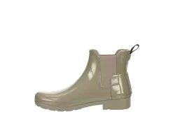 Hunter Boots Llc Womens Original Refined Chelsea Gloss Rain Boot - Taupe -Shoe Shop US 01 302442 03