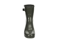 Hunter Boots Llc Womens Original Refined Short Gloss Rain Boot - Grey -Shoe Shop US 01 302445 02