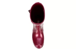 Hunter Boots Llc Womens Original Short Nebula Rain Boot - Burgundy -Shoe Shop US 01 302449 05