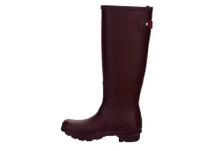 Hunter Boots Llc Womens Original Back Adj Rain Boot - Dark Red -Shoe Shop US 01 302459 03