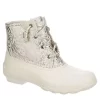 Sperry Womens Syren Gulf Metallic Animal Duck Boot - Ivory -Shoe Shop US 01 302508 00