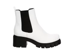 Madden Girl Womens Tessa Chelsea Boot - White -Shoe Shop US 01 302520 01