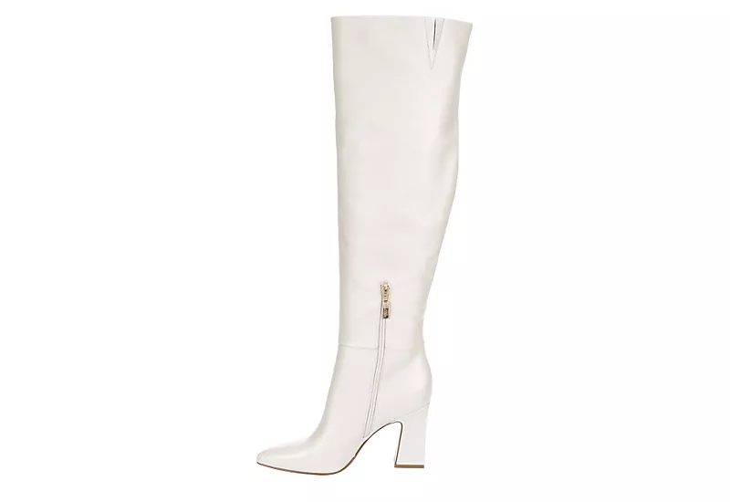Michael By Michael Shannon Womens Camille Over The Knee Boot - Off White 6 Michael By Michael Shannon Womens Camille Over The Knee Boot - Off White - Image 4