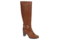 Lauren Blakwell Womens Raquel Wide Calf Tall Dress Boot - Cognac