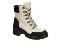 Michael By Michael Shannon Womens Natacha Lace-up Boot - Ivory