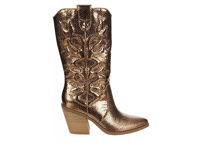 Michael By Michael Shannon Womens Faith Western Boot - Bronze 4 Michael By Michael Shannon Womens Faith Western Boot - Bronze - Image 2