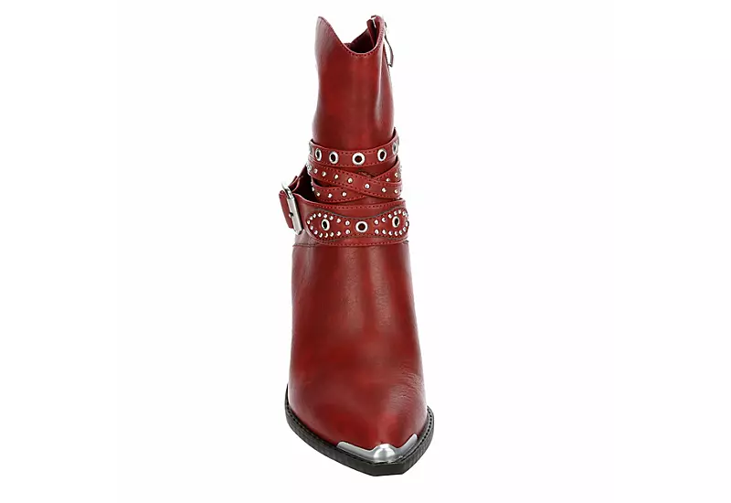 Michael By Michael Shannon Womens Dottie Western Boot - Red 5 Michael By Michael Shannon Womens Dottie Western Boot - Red - Image 3