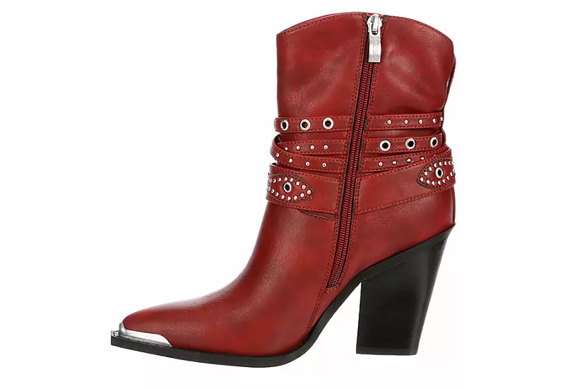 Michael By Michael Shannon Womens Dottie Western Boot - Red 6 Michael By Michael Shannon Womens Dottie Western Boot - Red - Image 4