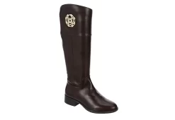Michael By Michael Shannon Womens Brielle Wide Calf Tall Riding Boot - Dark Brown