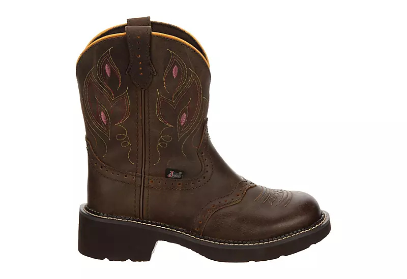 Justin Womens Gemma Western Boot - Dark Brown 4 Justin Womens Gemma Western Boot - Dark Brown - Image 2