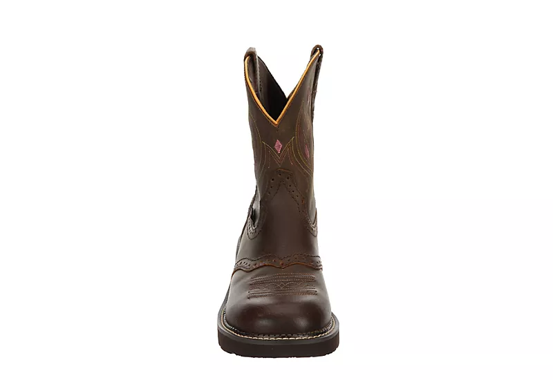 Justin Womens Gemma Western Boot - Dark Brown 5 Justin Womens Gemma Western Boot - Dark Brown - Image 3