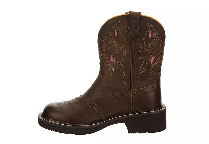 Justin Womens Gemma Western Boot - Dark Brown 6 Justin Womens Gemma Western Boot - Dark Brown - Image 4