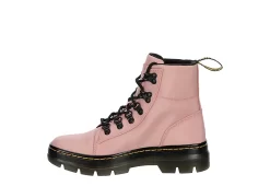 Dr. Martens Dr.martens Womens Combs Nylon Combat Boot - Pale Pink -Shoe Shop US 01 302906 03