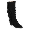Journee Collection Womens Hartly Fringed Wide Calf Dress Boot - Black 2 Journee Collection Womens Hartly Fringed Wide Calf Dress Boot - Black -Shoe Shop US 01 303177 00