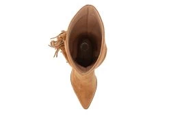 Journee Collection Womens Hartly Fringed Wide Calf Dress Boot - Tan -Shoe Shop US 01 303180 05