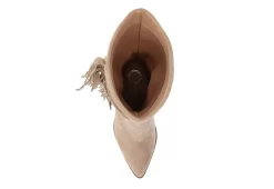 Journee Collection Womens Hartly Fringed Extra Wide Calf Dress Boot - Taupe -Shoe Shop US 01 303183 05