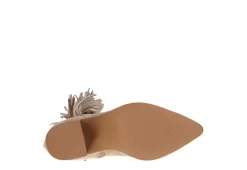 Journee Collection Womens Hartly Fringed Extra Wide Calf Dress Boot - Taupe -Shoe Shop US 01 303183 06