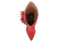Journee Collection Womens Hartly Fringed Extra Wide Calf Dress Boot - Red -Shoe Shop US 01 303199 05