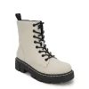 Unionbay Womens Lester Combat Boot - Off White 2 Unionbay Womens Lester Combat Boot - Off White -Shoe Shop US 01 303383 00