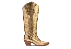 Coconuts Womens Agency Western Boot - Gold -Shoe Shop US 01 303487 01