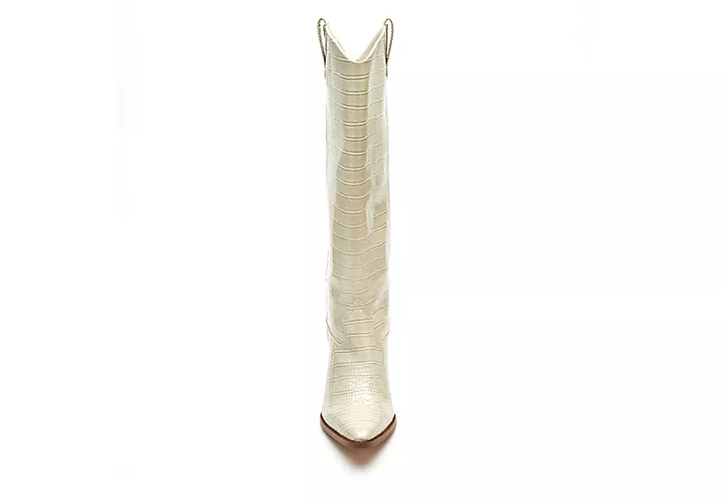 Coconuts Womens Jax Tall Western Boot - Ivory 5 Coconuts Womens Jax Tall Western Boot - Ivory - Image 3