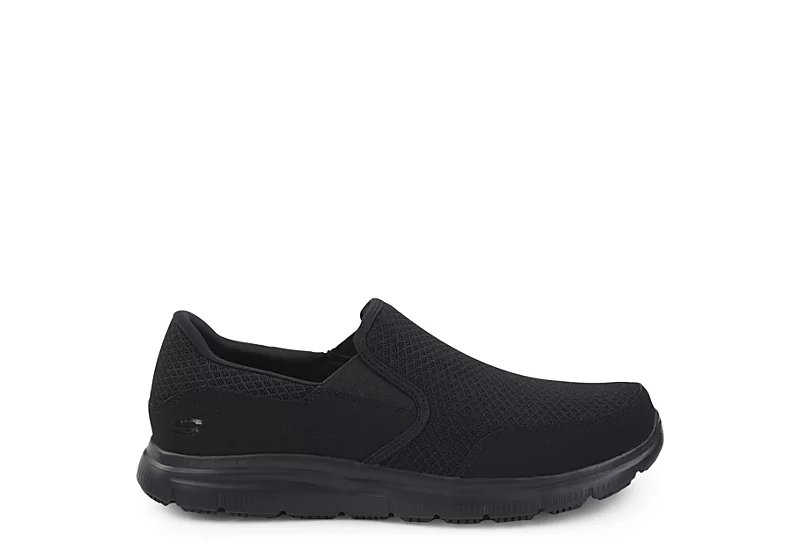 Skechers Mens Mcallen Slip Resistant Work Shoe - Black 4 Skechers Mens Mcallen Slip Resistant Work Shoe - Black - Image 2