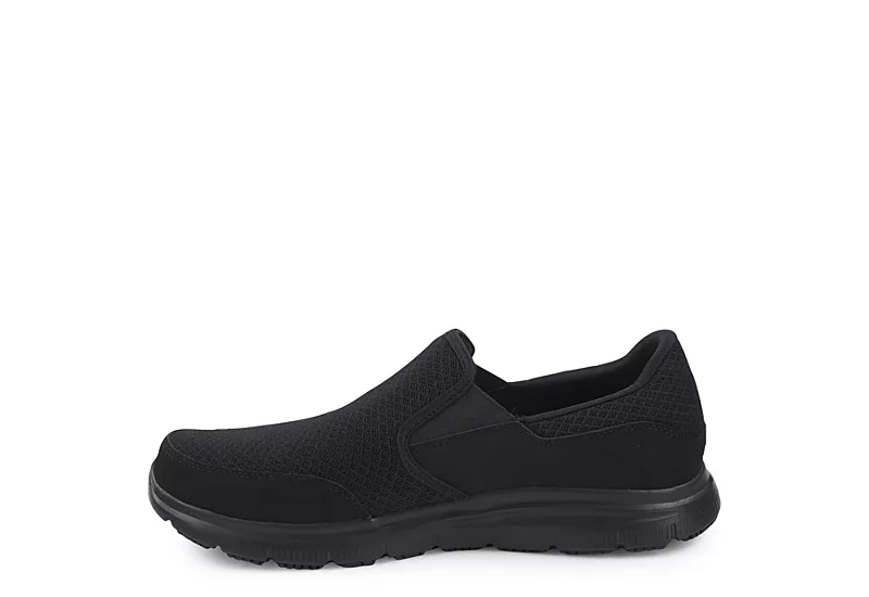 Skechers Mens Mcallen Slip Resistant Work Shoe - Black 6 Skechers Mens Mcallen Slip Resistant Work Shoe - Black - Image 4